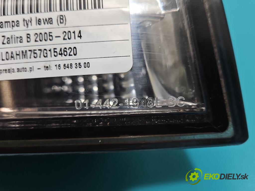 Opel Zafira B 2005-2014 1.9 CDTI 101 HP manual 74 kW 1910 cm3 5- svetlo / reflektor zadné ľavé 01-442-1948L-BC (Kľučka dverí ostatné)