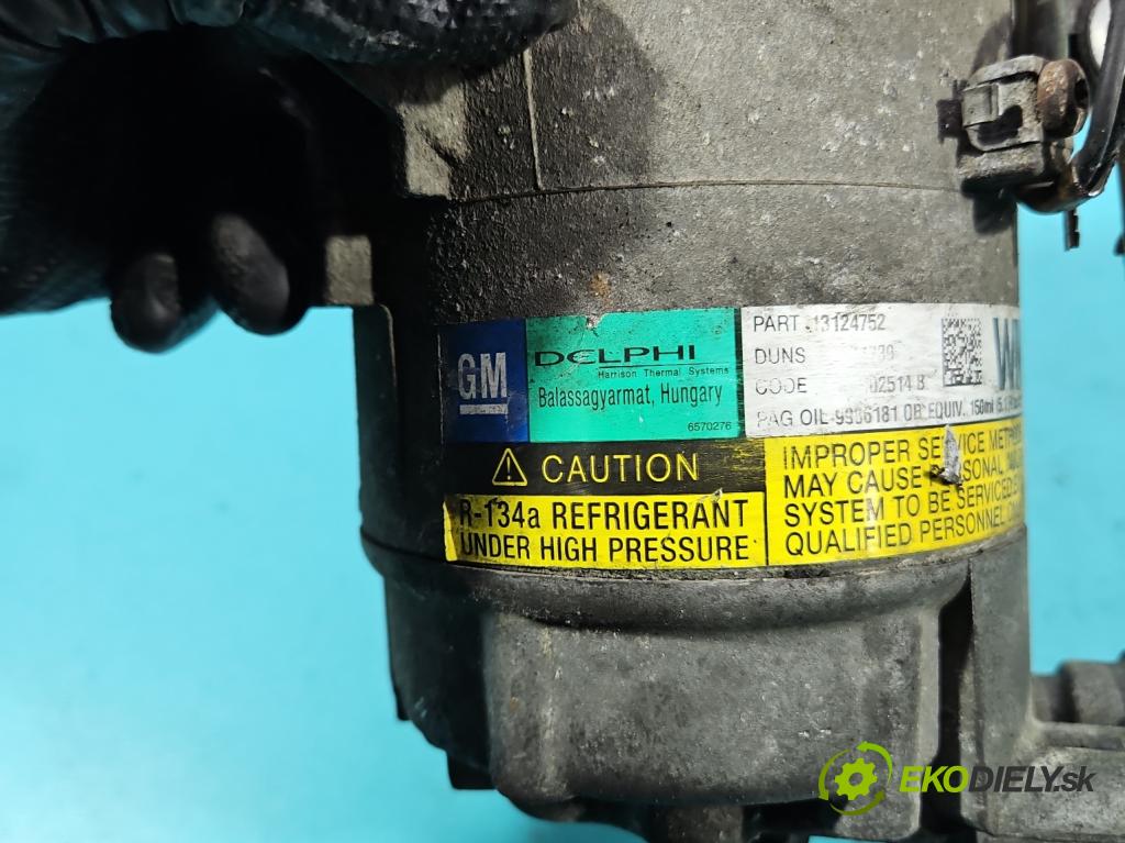 Opel Zafira B 2005-2014 1.9 CDTI 101 HP manual 74 kW 1910 cm3 5- Kompresor: klimatizácie 13124752 (Kompresor klimatizácie)