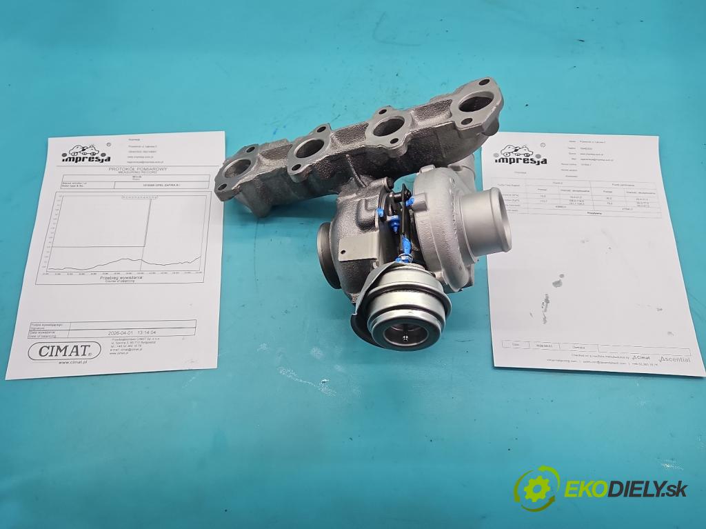 Opel Zafira B 2005-2014 1.9 CDTI 101 hp manual 74 kW 1910 cm3 5- Turbodmychadlo repasováno 767835-1