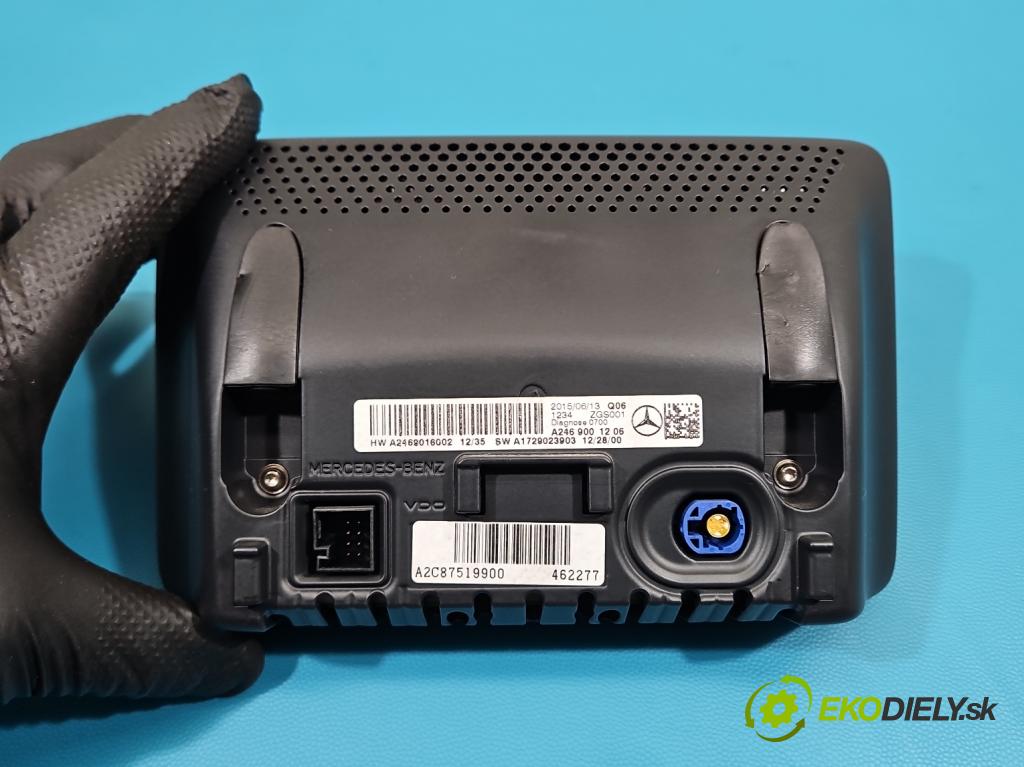 Mercedes A W176 2012-2018 1.5 CDI 109 HP manual 80 kW 1461 cm3 5- Zobrazit: A2469001206 (Prístrojová doska)