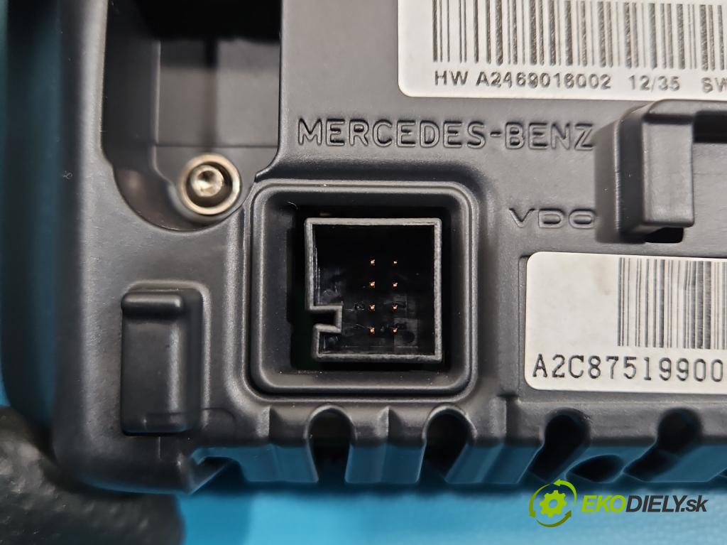 Mercedes A W176 2012-2018 1.5 CDI 109 HP manual 80 kW 1461 cm3 5- Zobrazit: A2469001206 (Prístrojová doska)