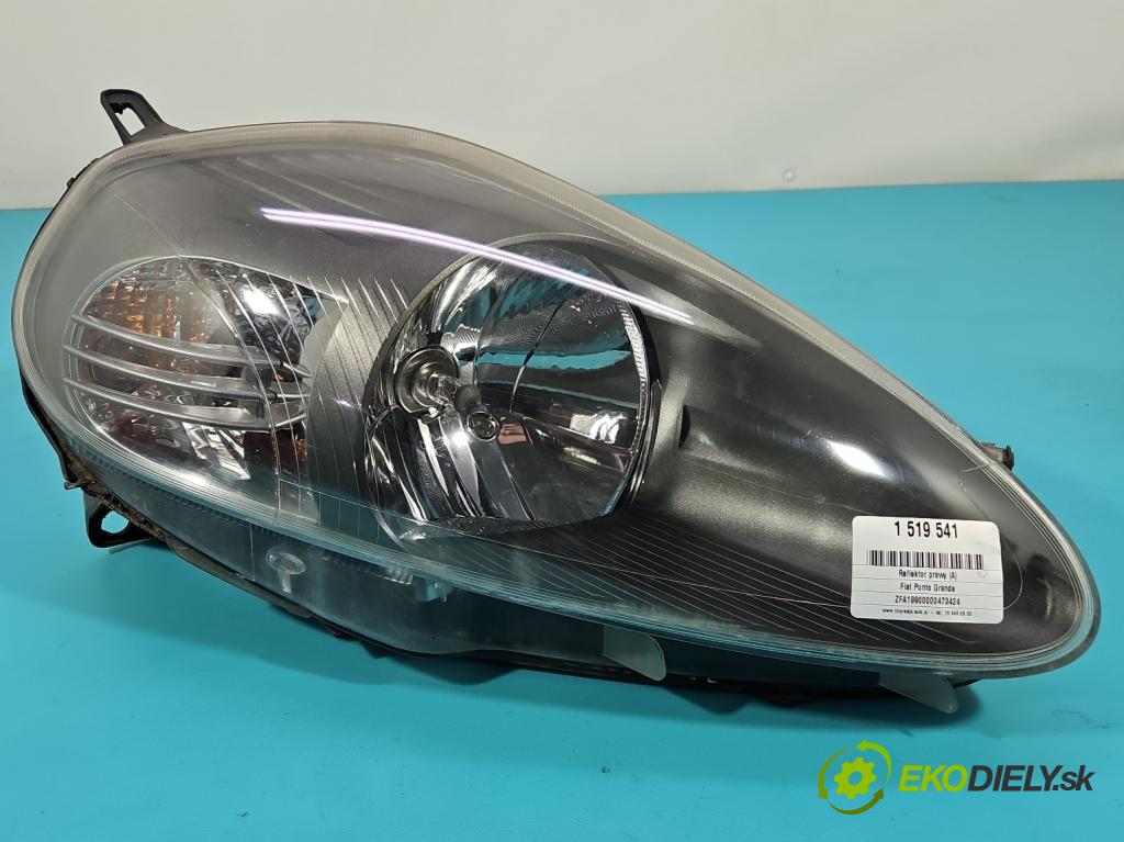 Fiat Punto Grande 1.3 JTD 90 HP manual 66 kW 1248 cm3 3- Reflektor: pravý  (Svetlo predné pravé)