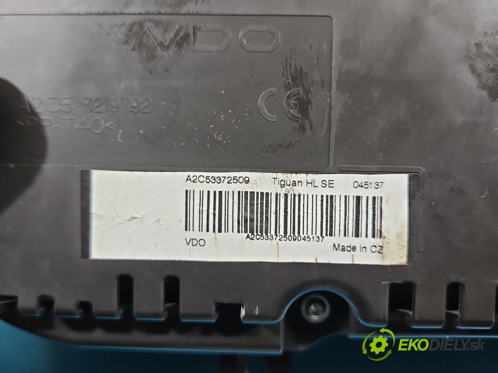 Vw Tiguan I 2007-2016 2.0d 140 HP manual 103 kW 1968 cm3 5- prístrojovka/ budíky 5N0920871C (Prístrojová doska)