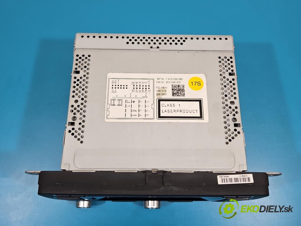 Vw Tiguan I 2007-2016 2.0d 140 HP manual 103 kW 1968 cm3 5- Radio originál 3C0035270