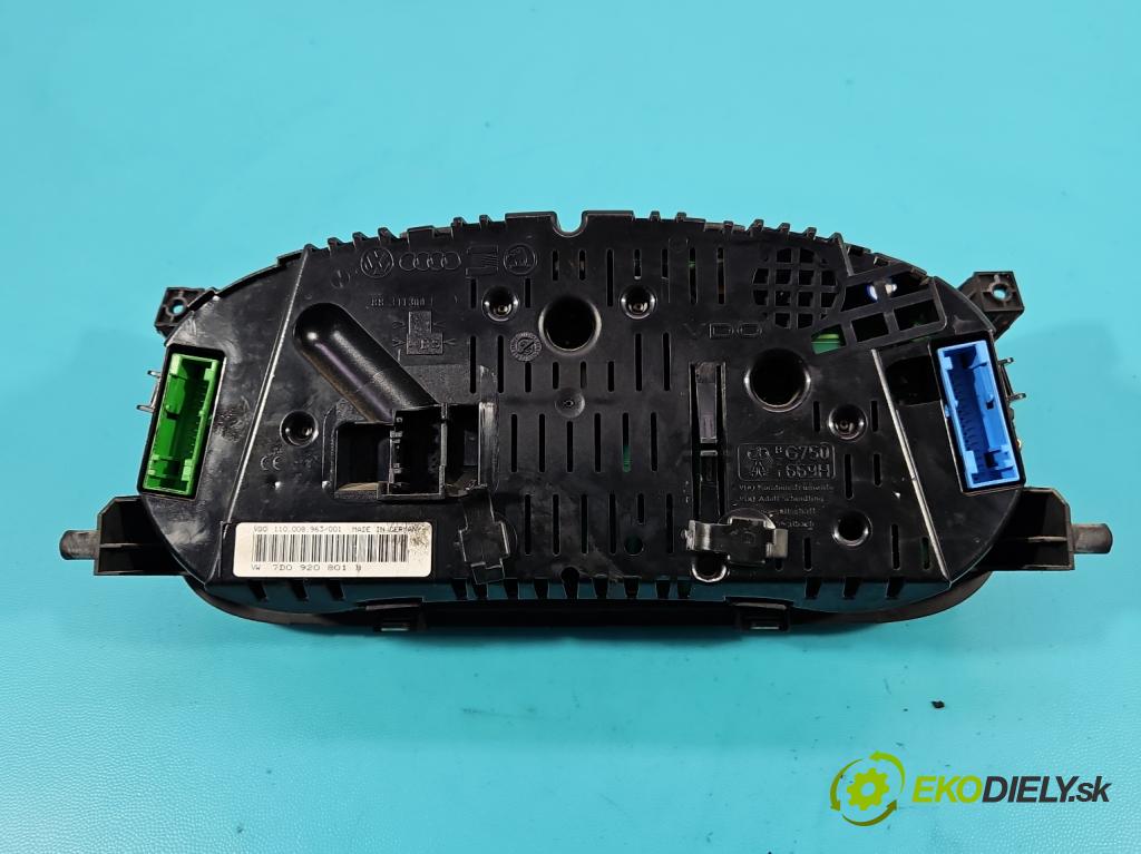 Vw Transporter T4 1990-2003 2.5 TDI 88 HP manual 65 kW 2461 cm3 5- prístrojovka/ budíky 7D0920801B (Prístrojová doska)