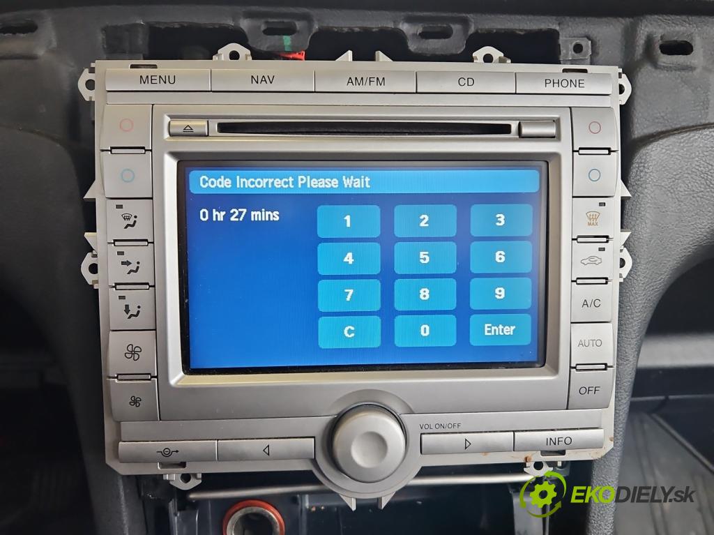 Ford S-max I 2006-2015 2.0 TDCI 140 HP manual 103 kW 1997 cm3 5- Radio originál 6M2T-18B988-AC
