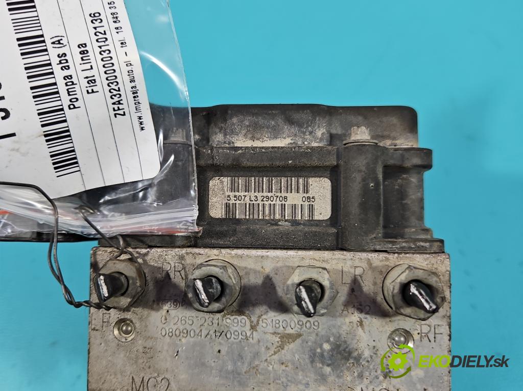 Fiat Linea 1.4 T 120 HP manual 88 kW 1368 cm3 4- čerpadlo abs 0265231999 (Pumpa ABS)