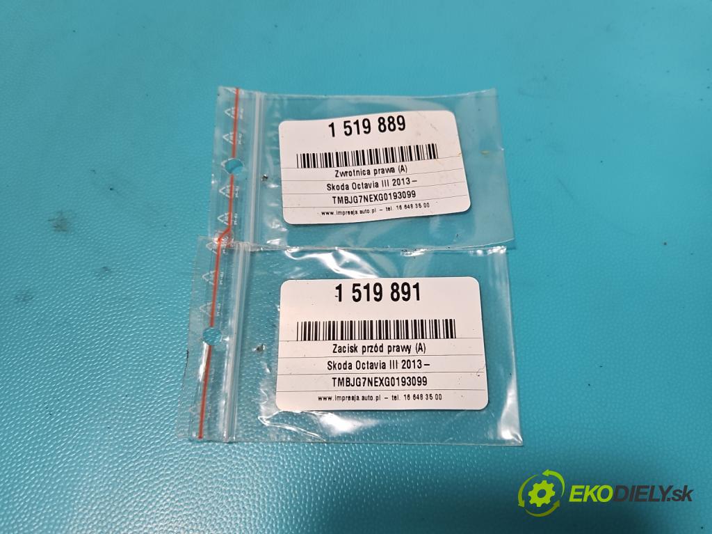 Skoda Octavia III 2013- 1.6 tdi 110 hp manual 81 kW 1598 cm3 5- náboj pravé  (Náboj kola)