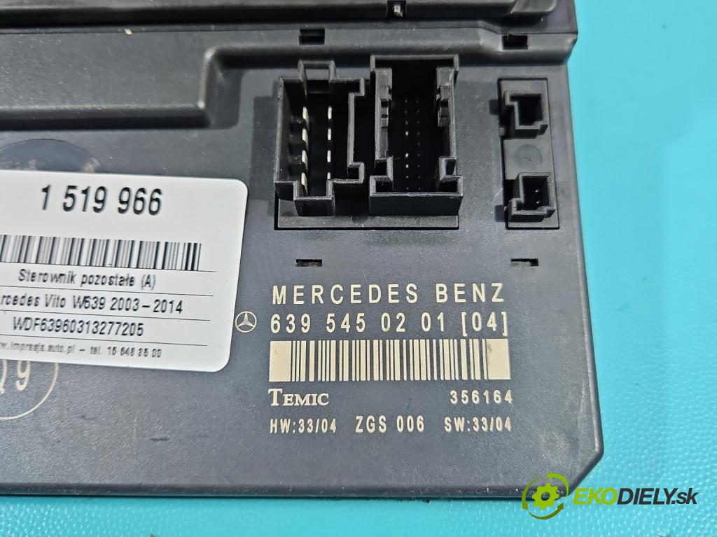 Mercedes Vito W639 2003-2014 2.2 cdi (646982) 150 HP manual 110 kW 2148 cm3 5- riadiaca jednotka komfortu 6395450201