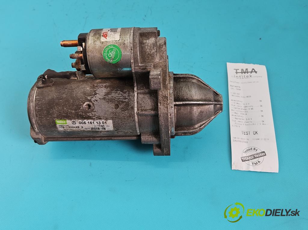 Mercedes Vito W639 2003-2014 2.2 cdi (646982) 150 hp manual 110 kW 2148 cm3 5- startér: 0051511301 (Startér)