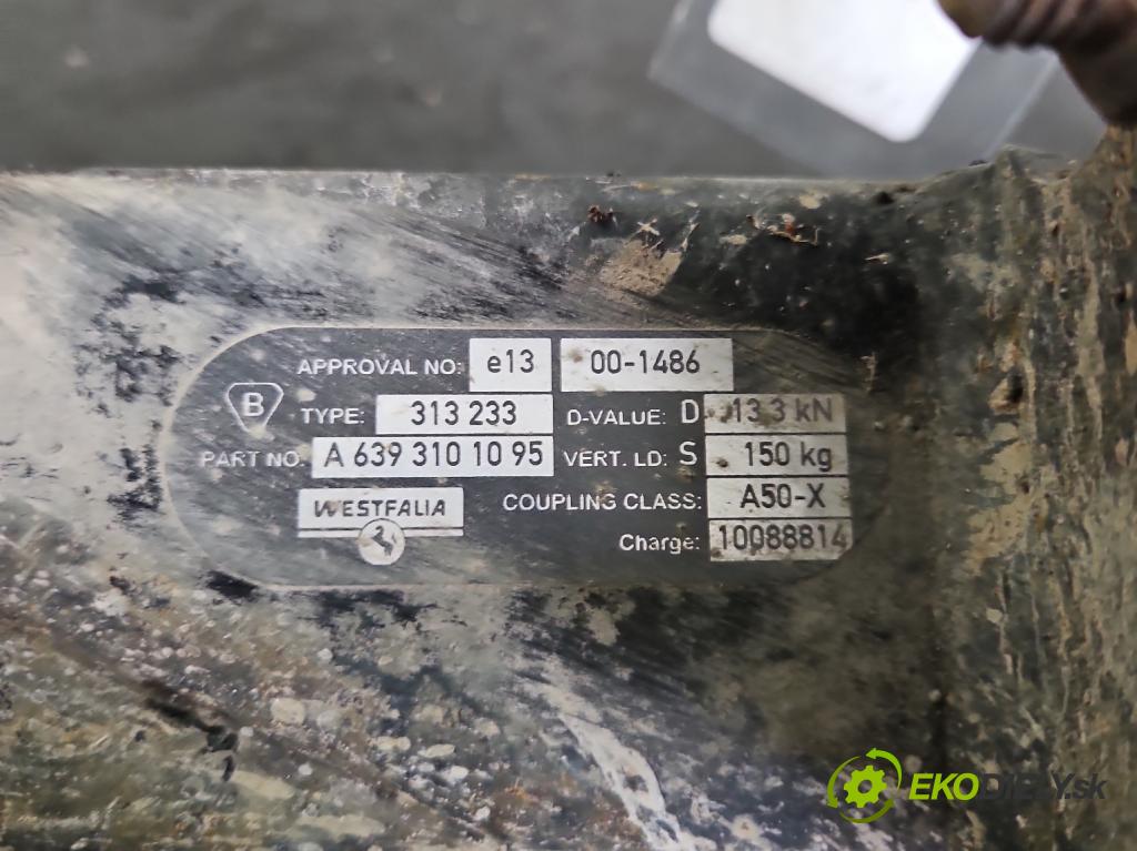 Mercedes Vito W639 2003-2014 2.2 cdi (646982) 150 hp manual 110 kW 2148 cm3 5- oko tažné  (Tažné zařízení)