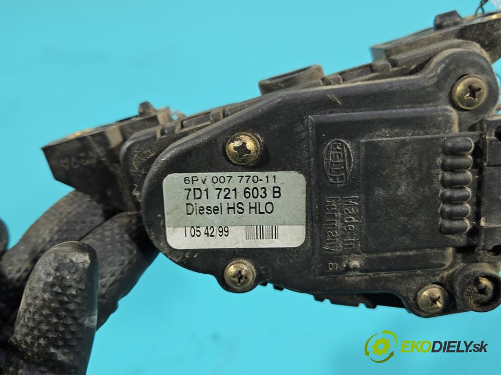 Vw Transporter T4 1990-2003 2.5 TDI 88 HP manual 65 kW 2461 cm3 5- pedal plyn potenciometr: 7D1721603B