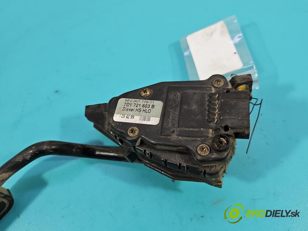 Vw Transporter T4 1990-2003 2.5 TDI 88 HP manual 65 kW 2461 cm3 5- pedal plyn potenciometr: 7D1721603B