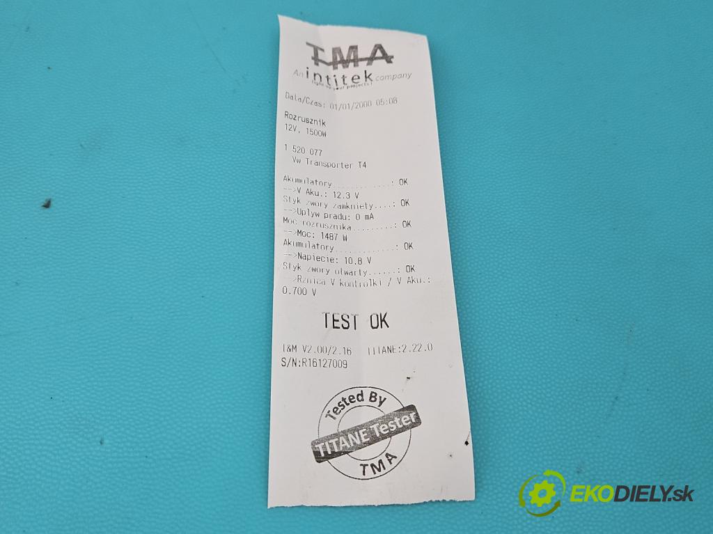 Vw Transporter T4 1990-2003 2.5 TDI 88 hp manual 65 kW 2461 cm3 5- startér:  (Startér)