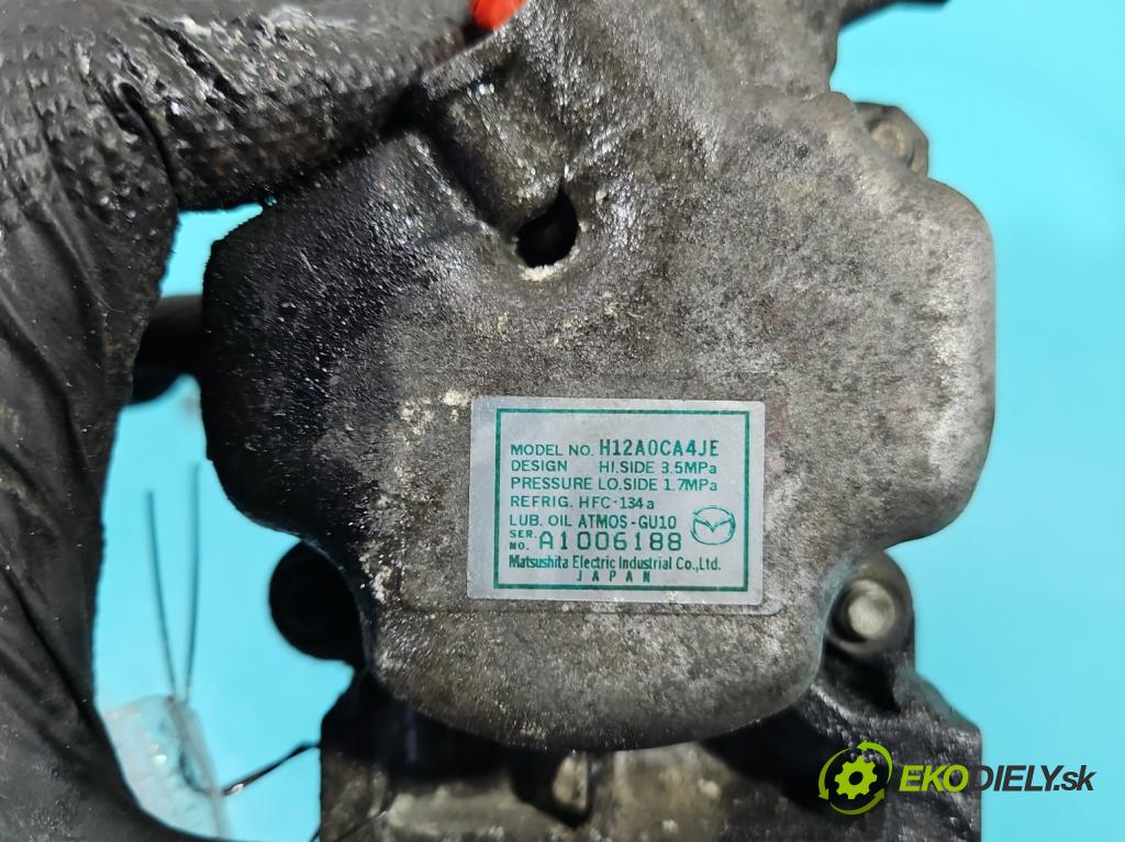 Mazda 6 II GH 2007-2012 2.0 citd 140 HP manual 103 kW 1998 cm3 5- Kompresor: klimatizácie H12A0CA4JE (Kompresor klimatizácie)