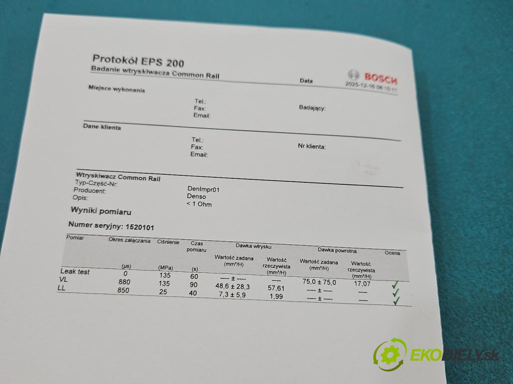 Mazda 6 II GH 2007-2012 2.0 citd 140 HP manual 103 kW 1998 cm3 5- vstrek RF7J13H50 (Vstrekovač paliva)