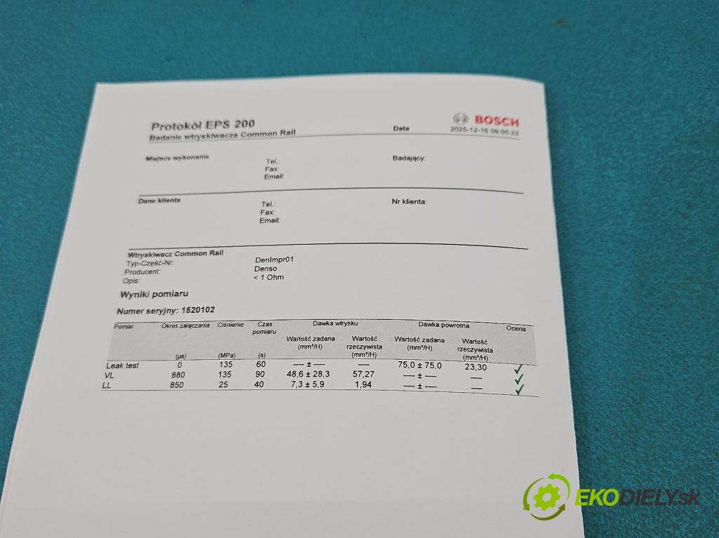 Mazda 6 II GH 2007-2012 2.0 citd 140 HP manual 103 kW 1998 cm3 5- vstrek RF7J13H50 (Vstrekovač paliva)