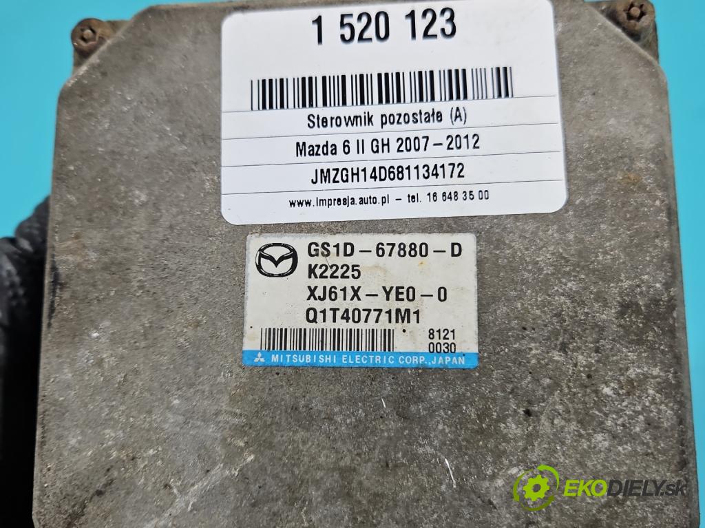 Mazda 6 II GH 2007-2012 2.0 citd 140 HP manual 103 kW 1998 cm3 5- riadiaca jednotka ostatné GS1D-67880-D