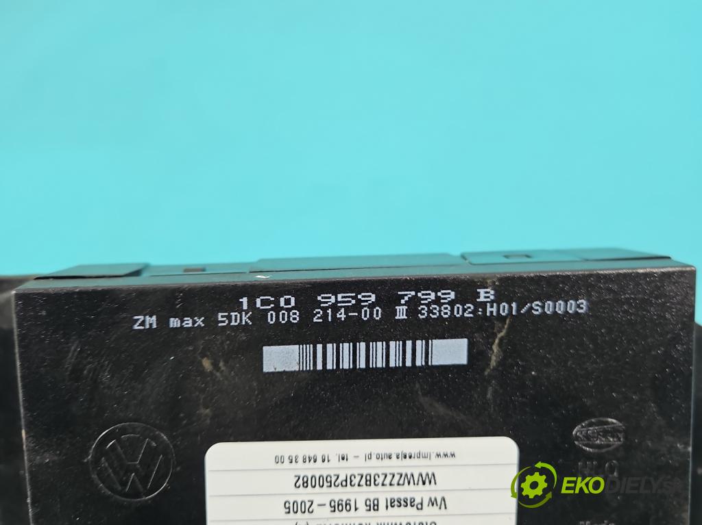 Vw Passat B5 1995-2005 1.9 tdi 131 HP manual 96 kW 1896 cm3 4- riadiaca jednotka komfortu 1C0959799B
