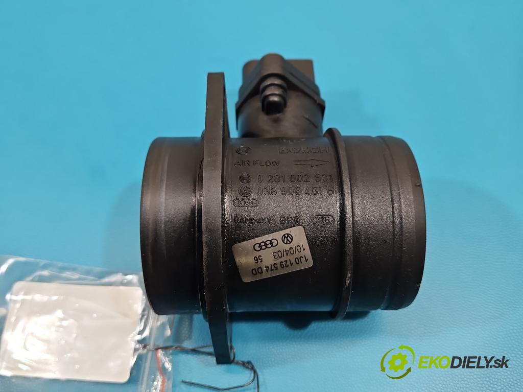 Audi A3 8L 1996-2003 1.9 TDI 101 HP automatic 74 kW 1896 cm3 5- průtokoměr: 0281002531 (Váha vzduchu)