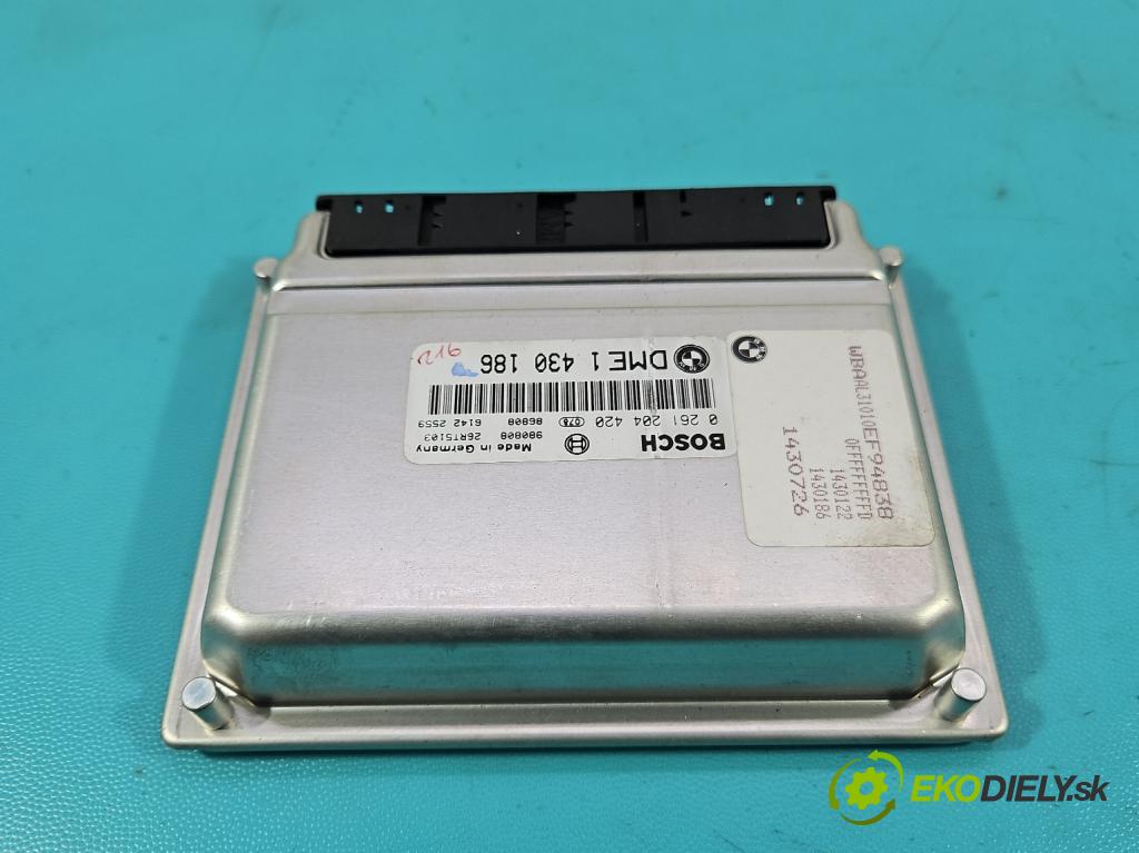 Bmw 3 E46 1998-2007 1.9b: 118 HP automatic 87 kW 1895 cm3 4- riadiaca jednotka motora 0261204420