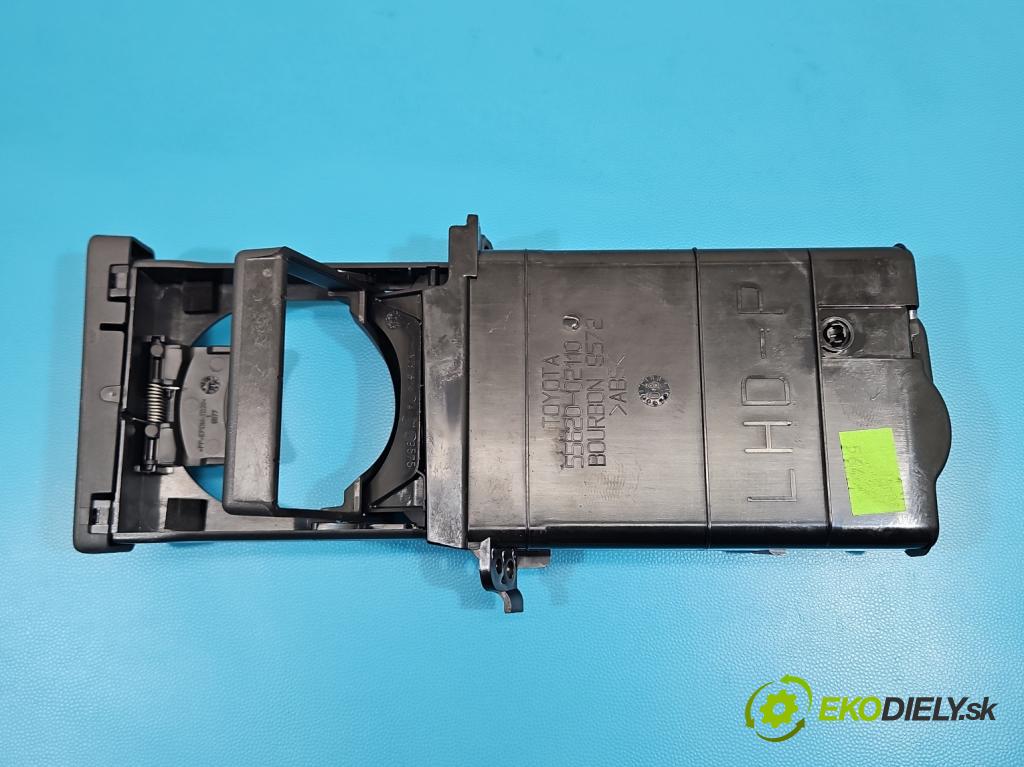 Toyota Auris I 2006-2013 1.6 VVTI 124hp manual 91 kW 1598 cm3 5- Rukojeť: na nápoje: 55620-02110 (Držiak (úchyt) na nápoje)
