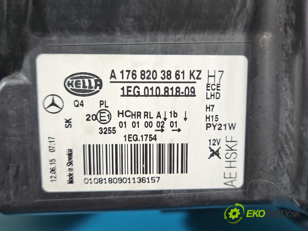 Mercedes A W176 2012-2018 1.5 CDI 109 hp manual 80 kW 1461 cm3 5- světlo levý A1768203861 (Klika dveří ostatní)