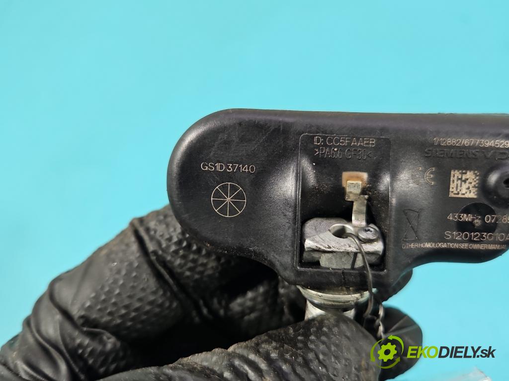 Mazda 6 II GH 2007-2012 2.0 citd 140 HP manual 103 kW 1998 cm3 5- snímač tlak: pneumatika S120123010A (Snímač tlaku v pneumatike)