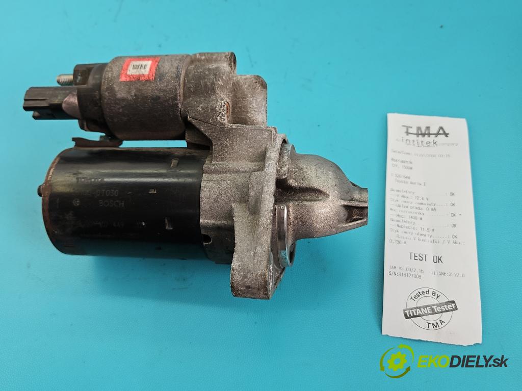 Toyota Auris I 2006-2013 1.6 VVTI 124 hp manual 91 kW 1598 cm3 5- startér:  (Startér)