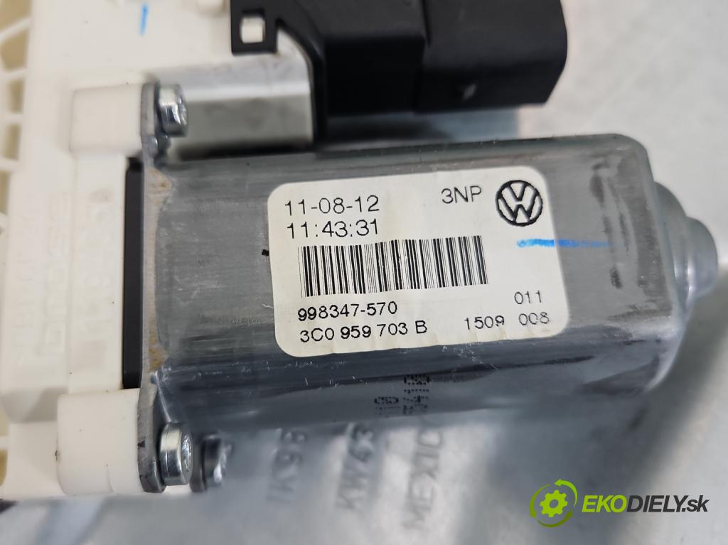 Vw Golf VI 2008-2013 1.6 TDI 90 HP manual 66 kW 1598 cm3 5- mechanizmus okna zadné ľavý 3C0959703B