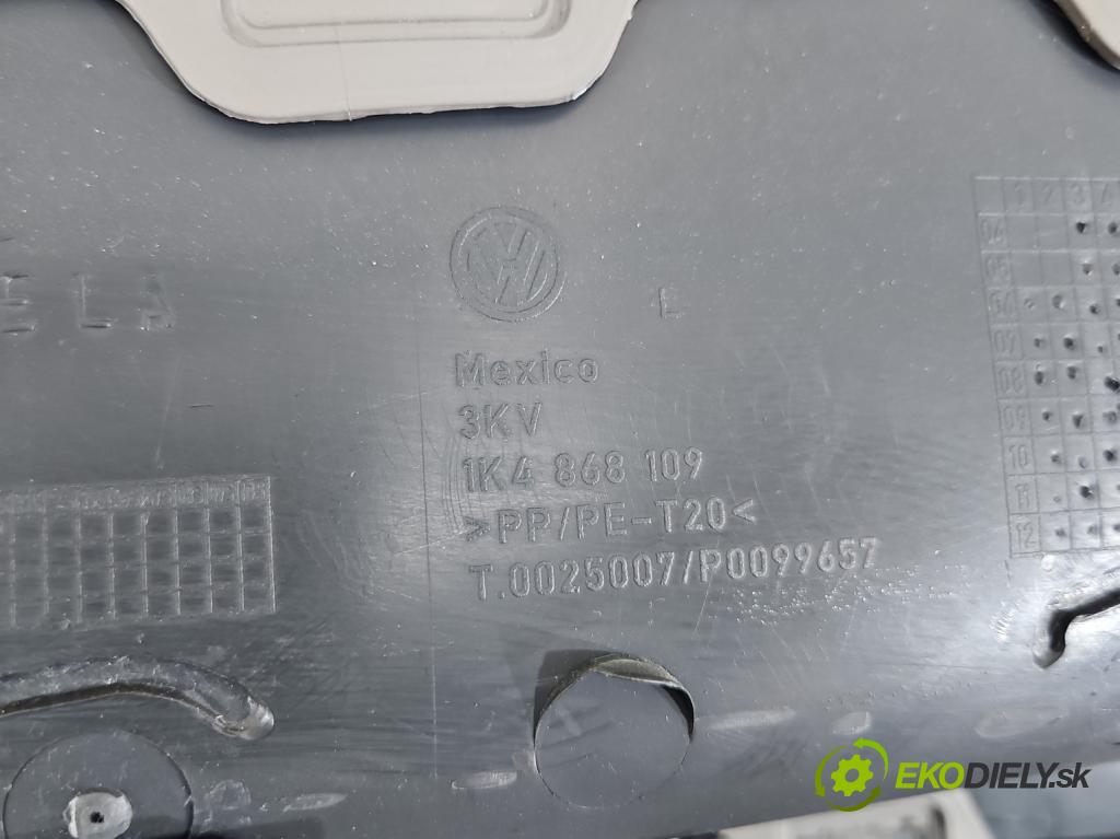 Vw Golf VI 2008-2013 1.6 TDI 90 HP manual 66 kW 1598 cm3 5- Čalounictví: dvere predné ľavé 1K4867011J