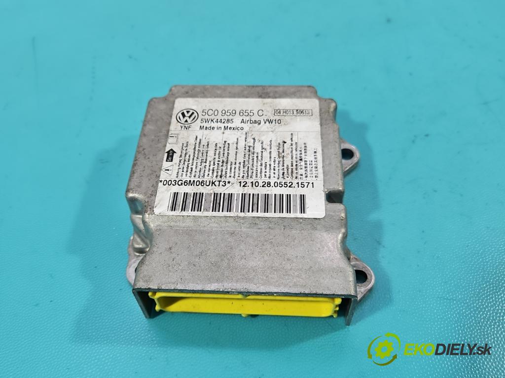 Vw Golf VI 2008-2013 1.6 TDI 90 HP manual 66 kW 1598 cm3 5- riadiaca jednotka vankúše: 5C0959655C