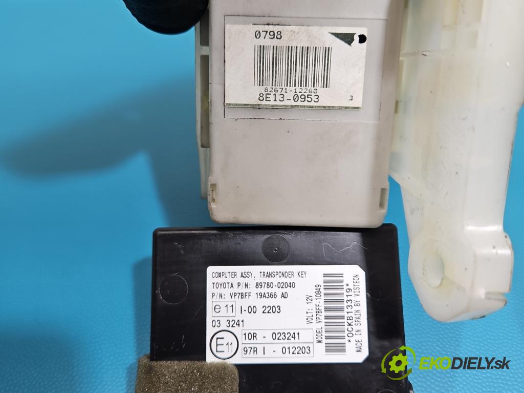 Toyota Auris I 2006-2013 1.6 VVTI 124hp manual 91 kW 1598 cm3 5- riadiaca jednotka motora 89661-02E51