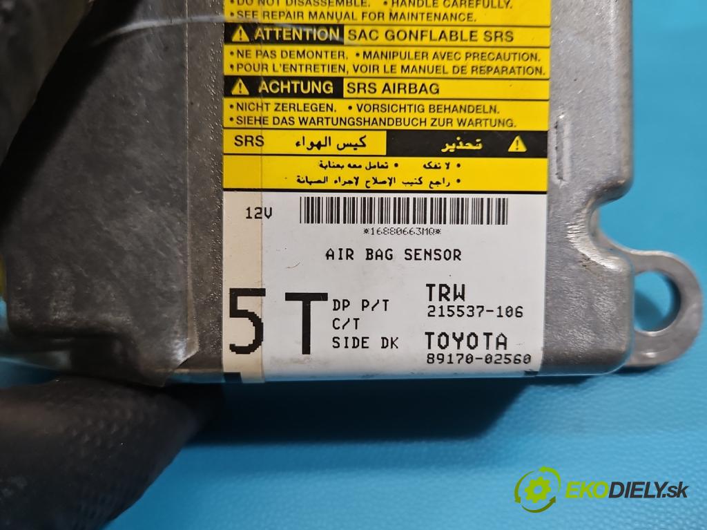 Toyota Auris I 2006-2013 1.6 VVTI 124hp manual 91 kW 1598 cm3 5- riadiaca jednotka vankúše: 89170-02560