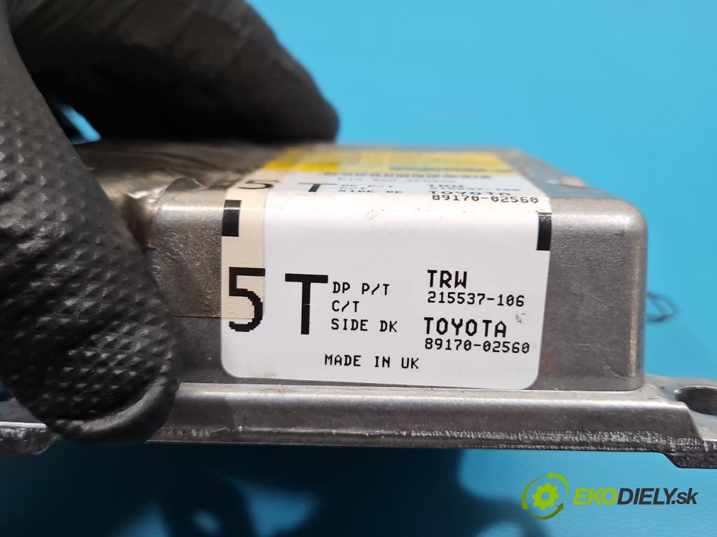 Toyota Auris I 2006-2013 1.6 VVTI 124hp manual 91 kW 1598 cm3 5- riadiaca jednotka vankúše: 89170-02560