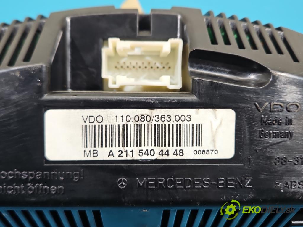 Mercedes E W211 2002-2009 2.2 cdi 136 HP automatic 100 kW 2148 cm3 5- prístrojovka/ budíky A2115404448 (Prístrojová doska)