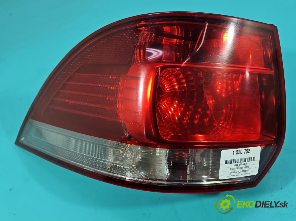 Vw Golf VI 2008-2013 1.6 TDI 90 HP manual 66 kW 1598 cm3 5- svetlo / reflektor zadné ľavé 1K9945095G (Kľučka dverí ostatné)