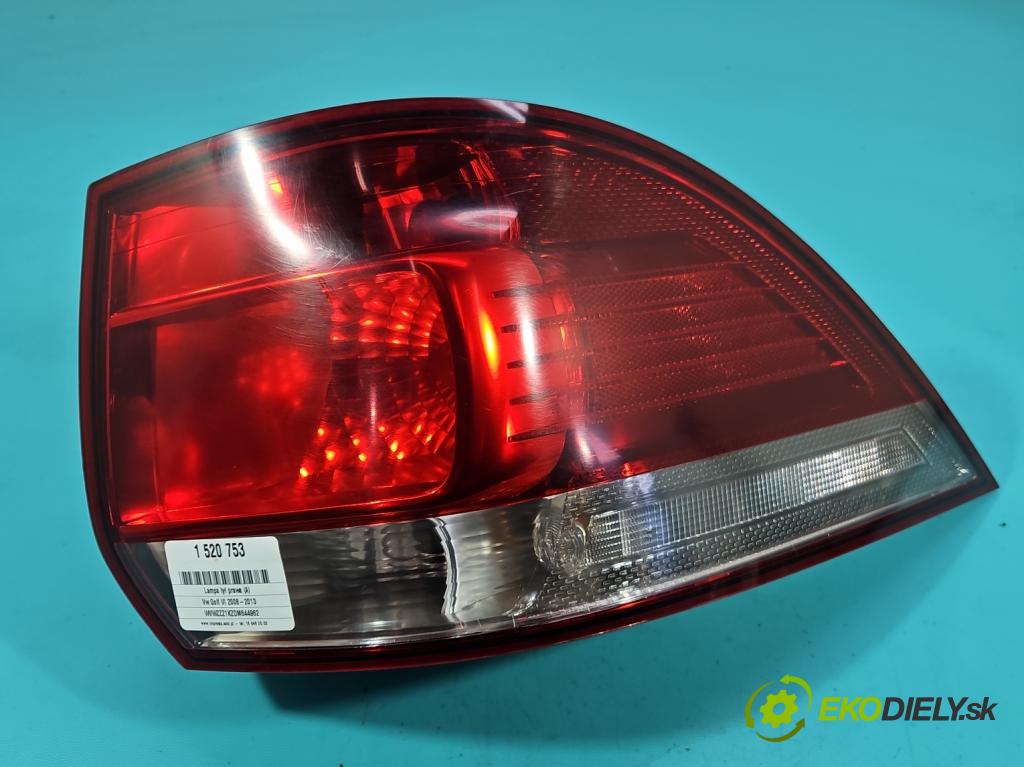 Vw Golf VI 2008-2013 1.6 TDI 90 HP manual 66 kW 1598 cm3 5- svetlo / reflektor zadné pravé 1K9945096G (Kľučka dverí ostatné)
