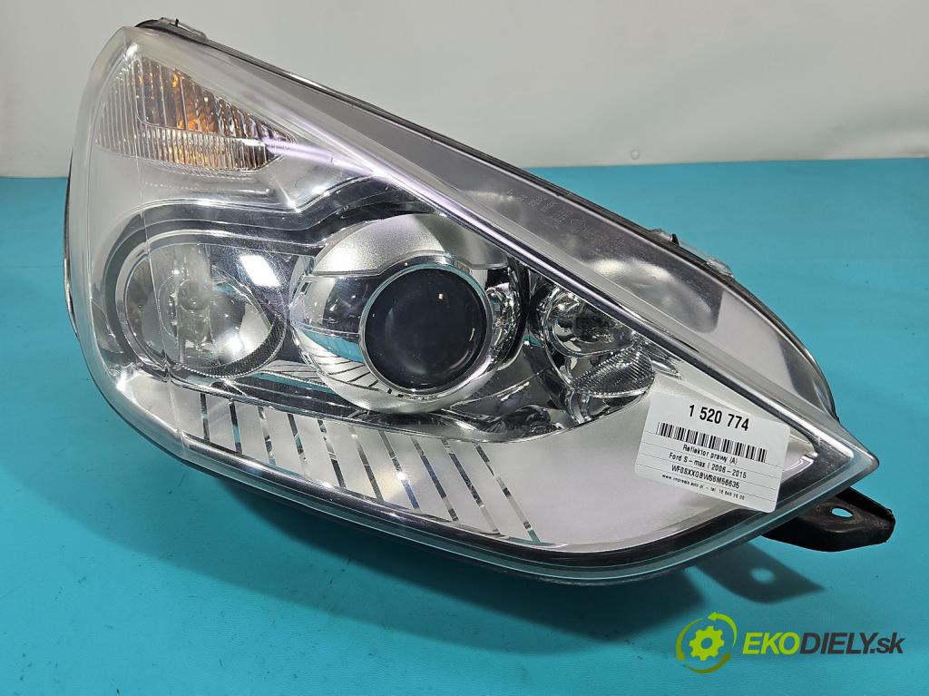 Ford S-max I 2006-2015 2.0 TDCI 140 HP manual 103 kW 1997 cm3 5- Reflektor: pravý 6M21-13D154-AE (Svetlo predné pravé)