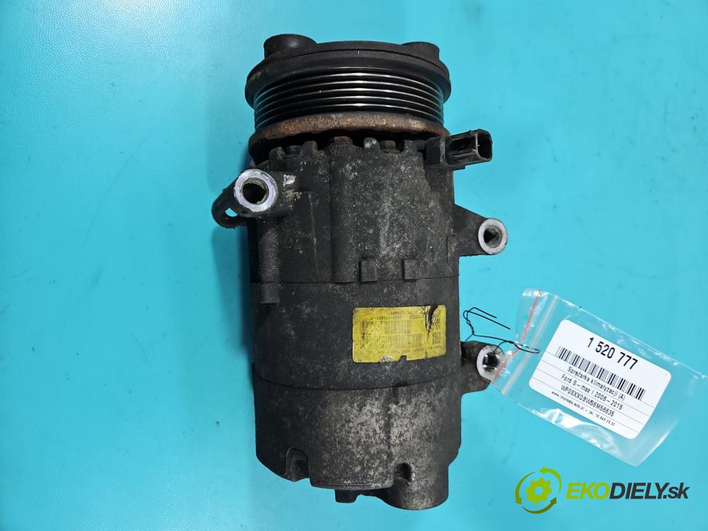 Ford S-max I 2006-2015 2.0 TDCI 140 HP manual 103 kW 1997 cm3 5- Kompresor: klimatizácie 6G91-19D629-JC (Kompresor klimatizácie)