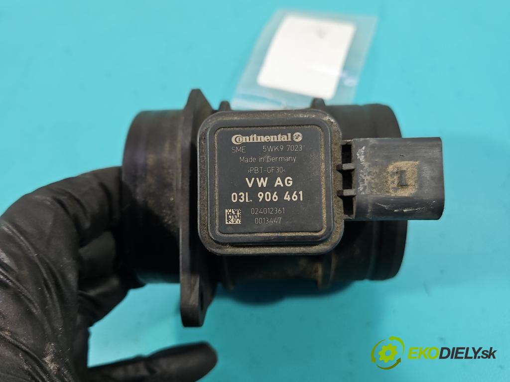 Vw Golf VI 2008-2013 1.6 TDI 90 HP manual 66 kW 1598 cm3 5- průtokoměr: 03L906461 (Váha vzduchu)