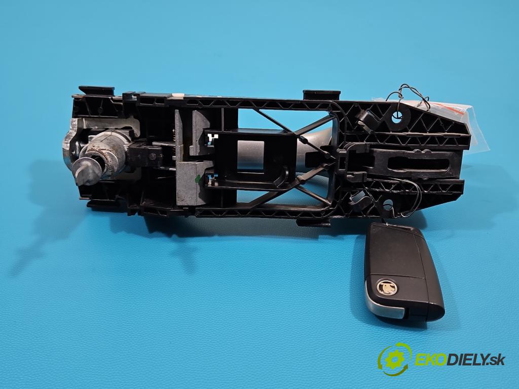 Skoda Fabia III 2014- 2021 1.2 TSI 110 HP manual 81 kW 1197 cm3 5- rukoväť predné ľavé mimo:  (Kľučka dverí vonkajšia predná ľavá)