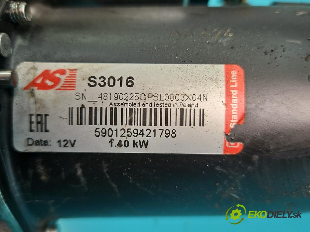 Citroen C3 I 2002-2009 1.4 HDI 68 hp manual 50 kW 1398 cm3 5- startér:  (Startér)