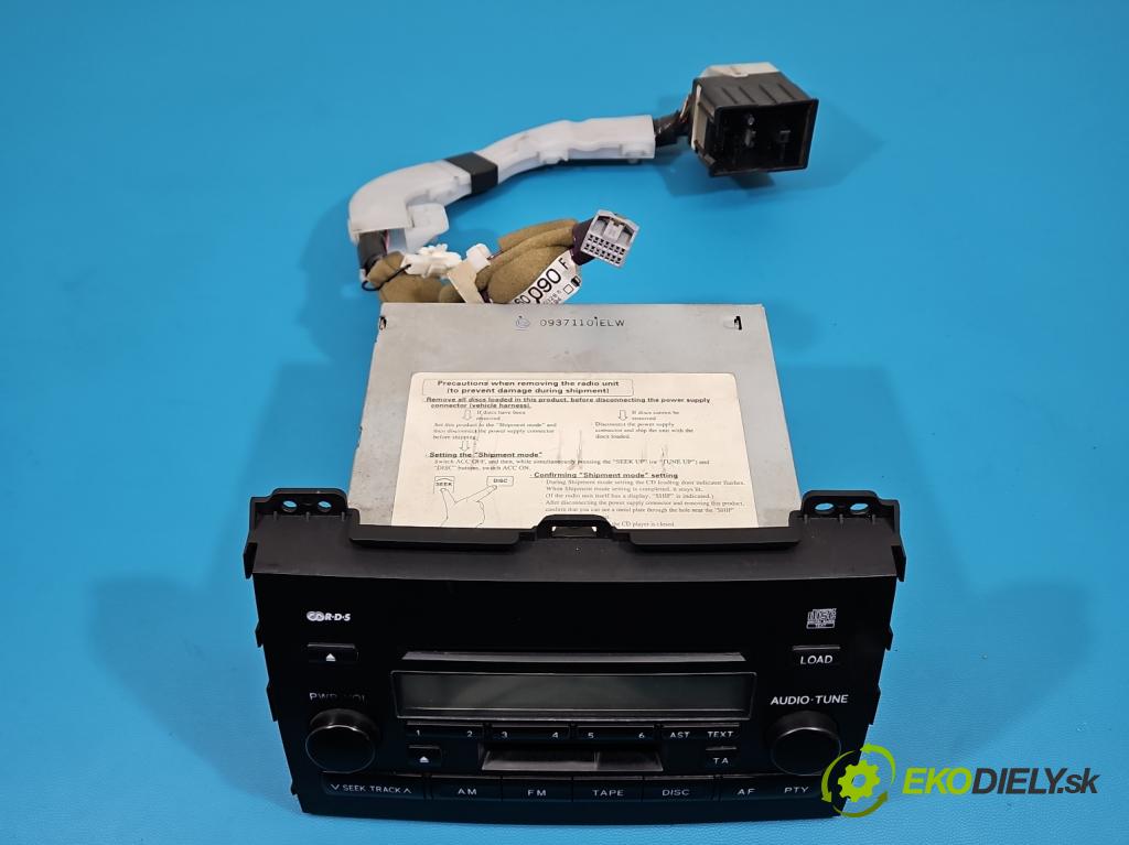 Toyota Land Cruiser J120 2002-2010 3.0 D4D 166 HP automatic 122 kW 2982 cm3 5- Radio originál 86120-60510