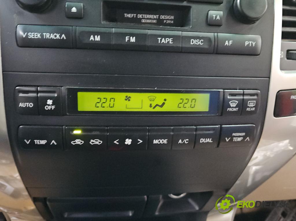Toyota Land Cruiser J120 2002-2010 3.0 D4D 166 HP automatic 122 kW 2982 cm3 5- panel kúrenia 88650-60612
