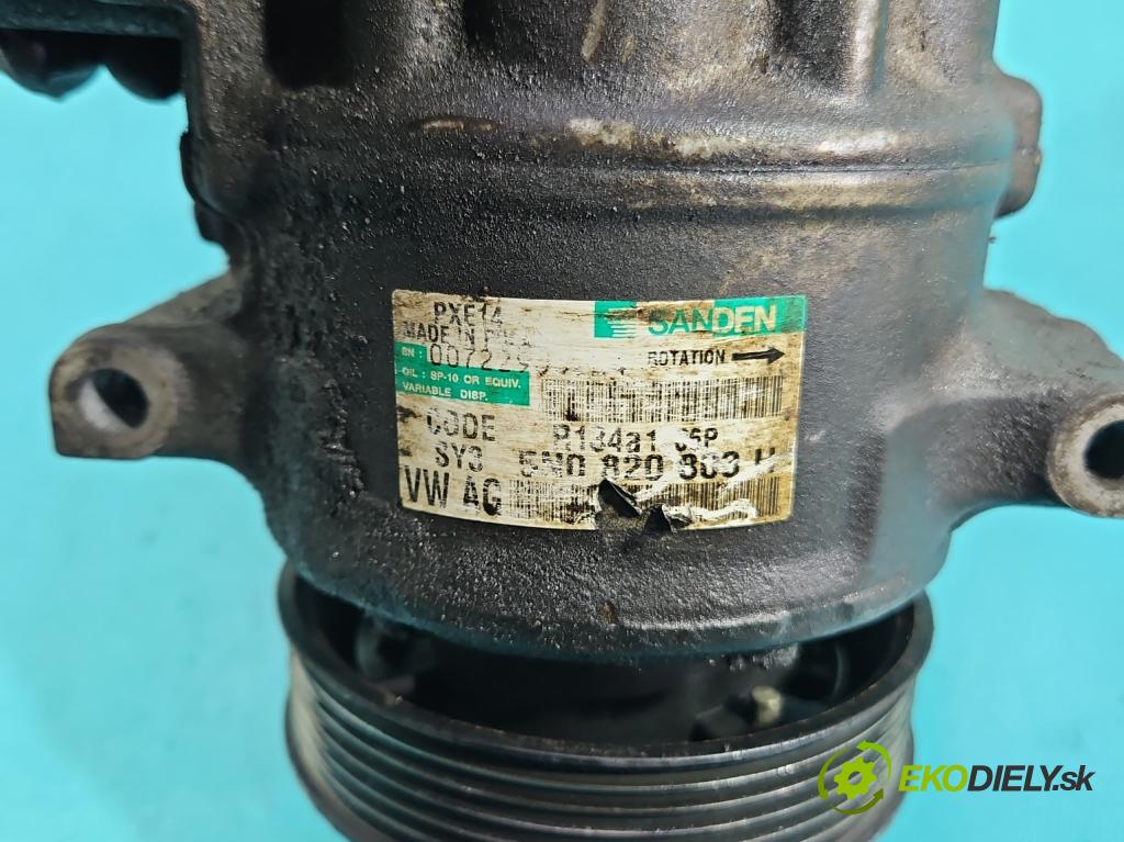 Vw Golf VI 2008-2013 1.6 TDI 90 HP manual 66 kW 1598 cm3 5- Kompresor: klimatizácie 5N0820803H (Kompresor klimatizácie)