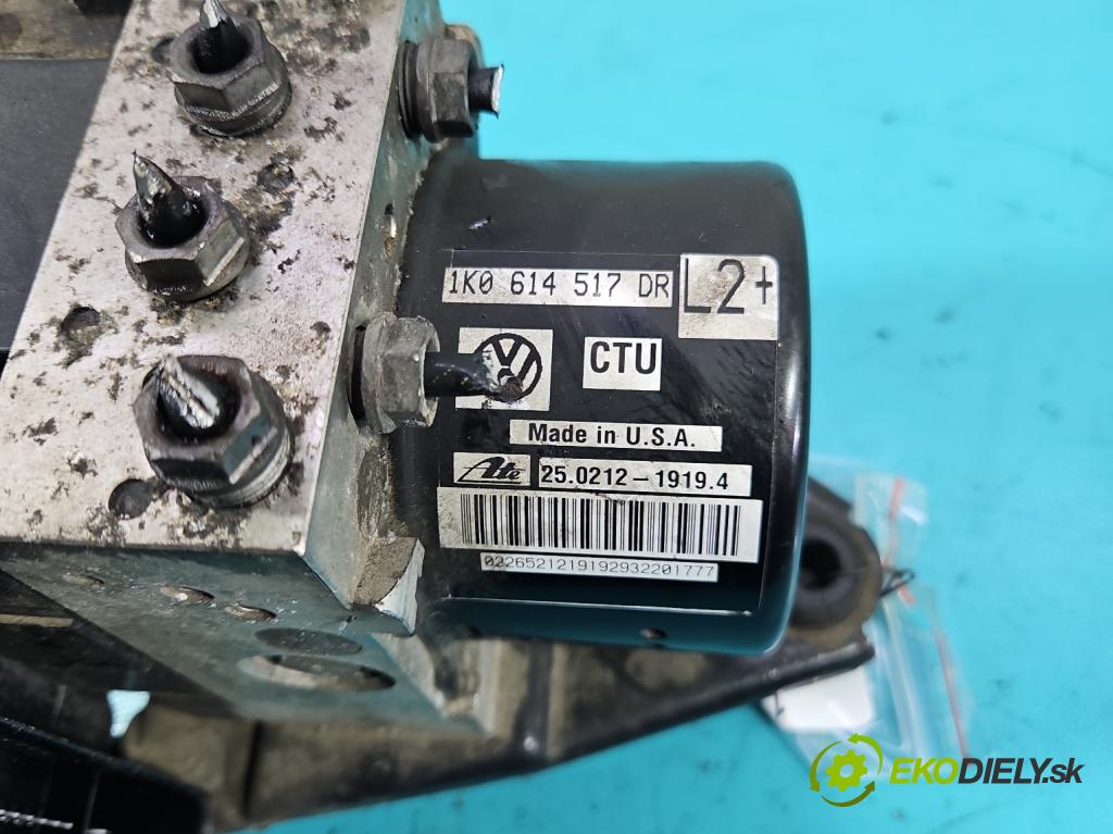 Vw Golf VI 2008-2013 1.6 TDI 90 HP manual 66 kW 1598 cm3 5- čerpadlo abs 1K0614517DR (Pumpa ABS)