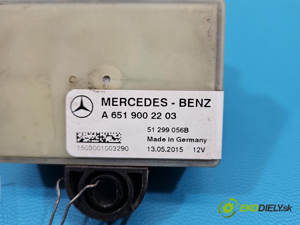 Mercedes A W176 2012-2018 1.5 CDI 109 HP manual 80 kW 1461 cm3 5- Relé: svíčky: zařicích: A6519002203 (Relé)