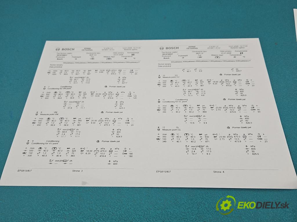 Audi A3 8L 1996-2003 1.9 TDI 101 HP automatic 74 kW 1896 cm3 5- vstrekovacie čerpadlo 0414720037 (Vstrekovač paliva)