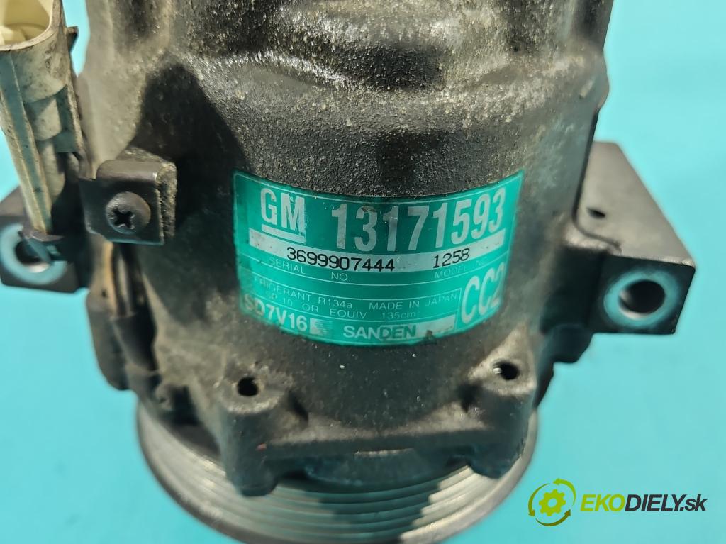 Opel Vectra C 2002-2008 2.2 DTI 125 HP manual 92 kW 2172 cm3 5- Kompresor: klimatizácie 13171593 (Kompresor klimatizácie)